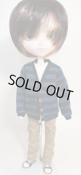 画像: ボーダーカーディガン／イスルサイズ【受注販売商品】